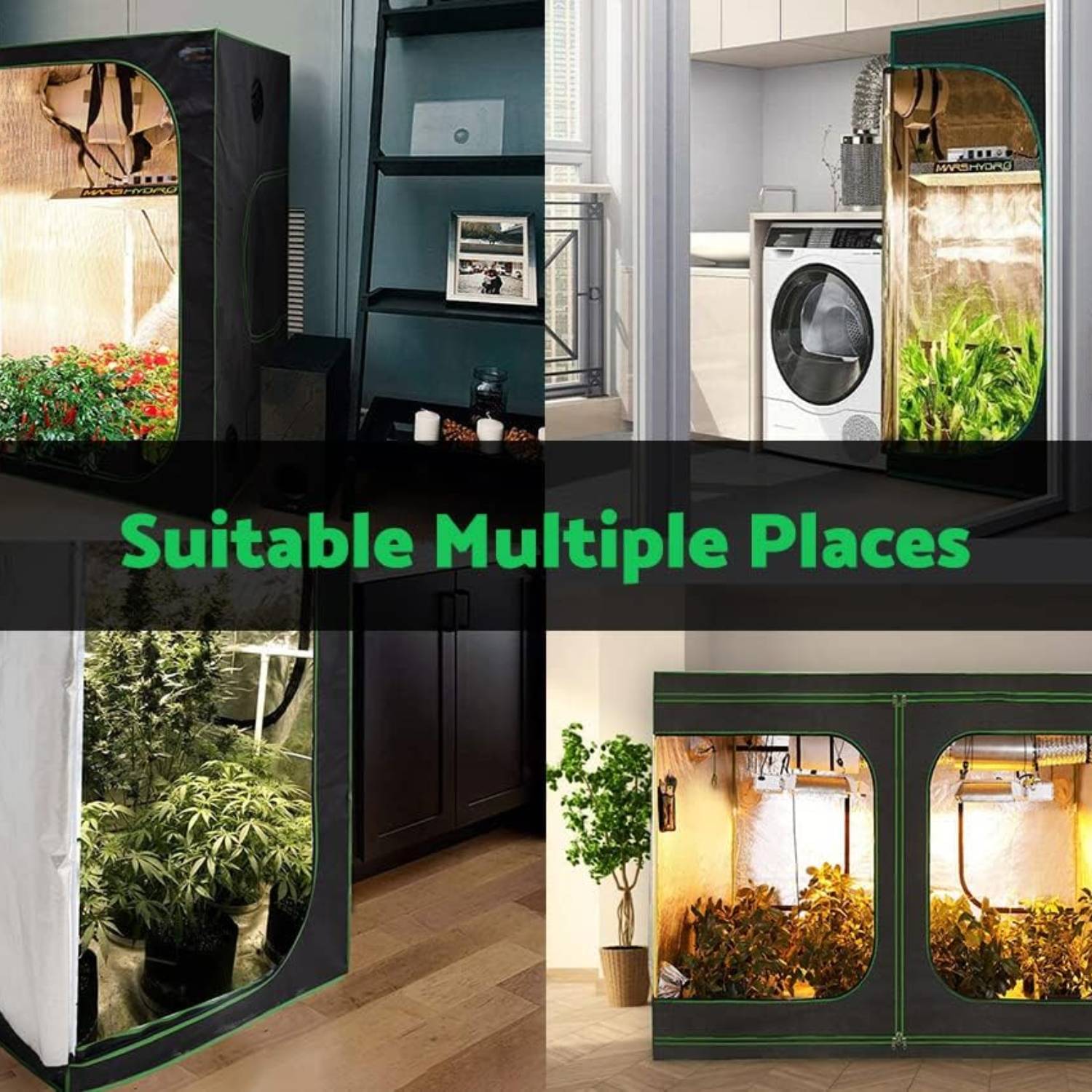 Indoor Grow Tent 1.2m x 1.2m x 2m Height