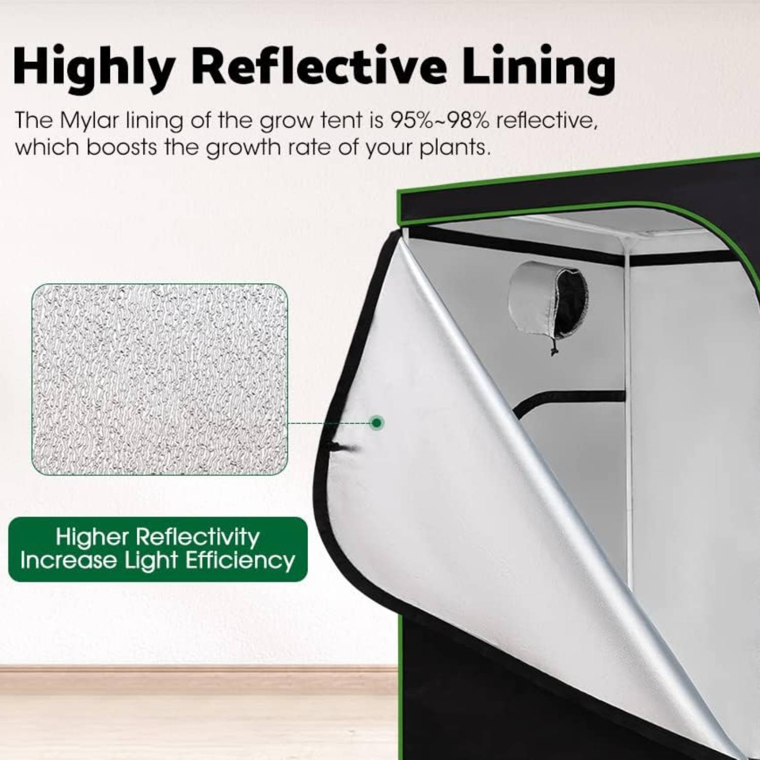 Indoor Grow Tent 1.2m x 1.2m x 2m Height: image 5